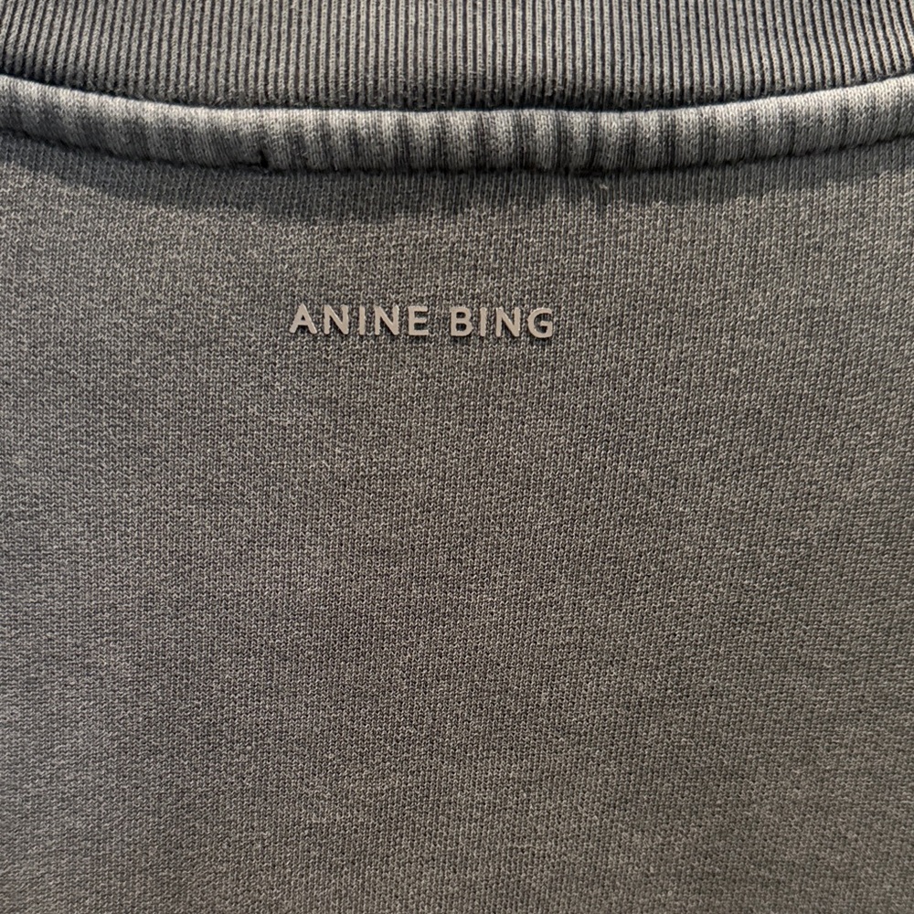 Anine Bing Gray Graphic Sweatshirt - Picture 2 of 3